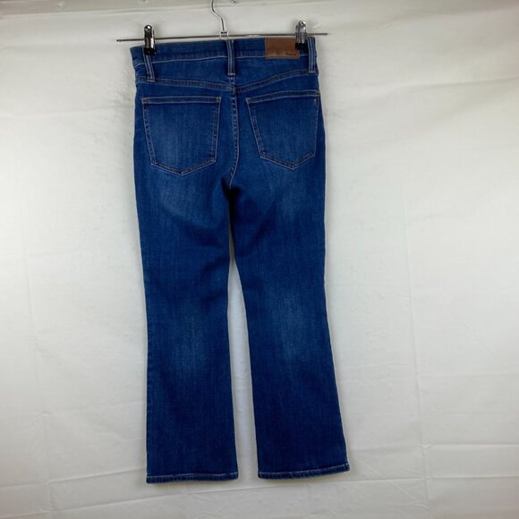 Madewell Womens Sz 26 Short Cali Demi Boot Blue Stretch Jeans - Picture 8 of 10